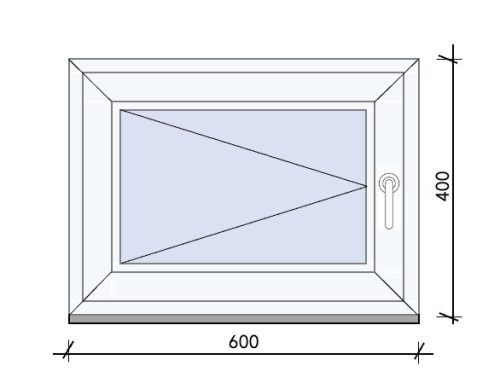 60×40 cm nyíló ablak