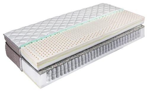 Melange-2 – latex és memóriahab fekvőfelületű, dupla rugózatú táskarugós matrac hipoallergén huzattal